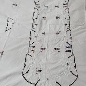 Большая овальная скатерть Мадагаскар ,плотный хлопок Мадагаскарская вышивка люди, профессия, труд