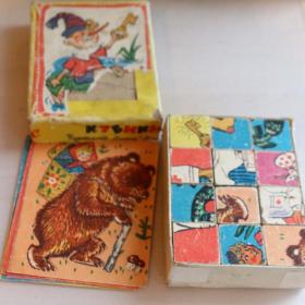  кубики деревянные в коробке 1984 г